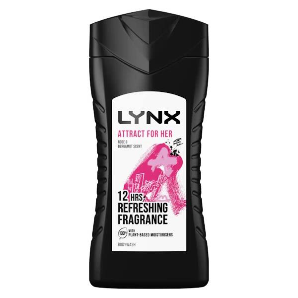 Lynx Attract For Her Bodywash 225ml (Case of 6)