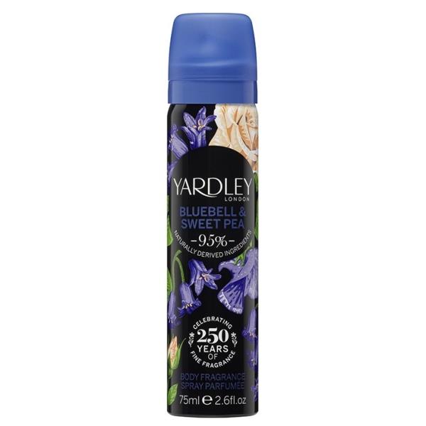 Yardley Bluebell & Sweet Pea Body Fragrance 75ml (Case of 6)