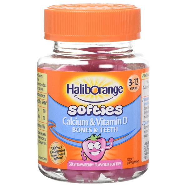 Haliborange Calcium & Vitamin D Softies 30 Strawberry Flavour Softies (Case of 3)