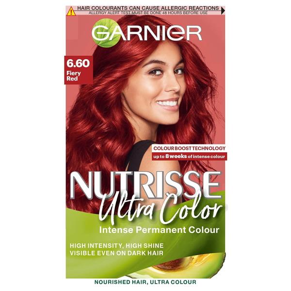 (LT) Garnier Nutrisse Ultra Color Permanent Colour 6.60 Fiery Red (Case of 3)