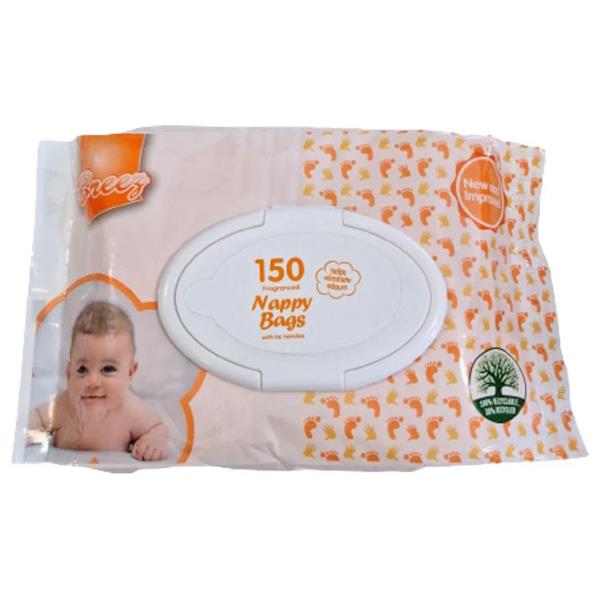 Breez 150 Fragranced Nappy Bags (Case of 16)