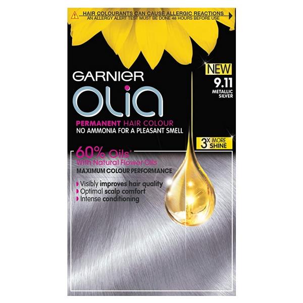 (LT) Garnier Olia Permanent Hair Colour 9.11 Metallic Silver (Case of 3)