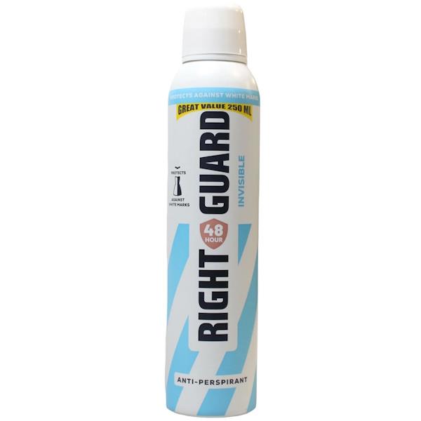 Right Guard Invisible Anti-Perspirant Spray 250ml (Case of 6)