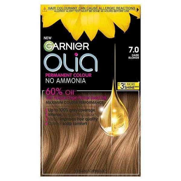 (LT) Garnier Olia Permanent Hair Colour 7.0 Dark Blonde (Case of 3)