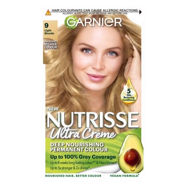 Garnier Nutrisse Creme Permanent Colour 9 Light Blonde (Case of 3)
