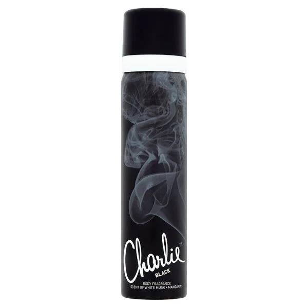 Charlie Black Body Fragrance 75ml (Case of 6)