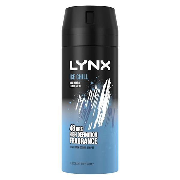 Lynx Ice Chill Deodorant Bodyspray 150ml (Case of 6)
