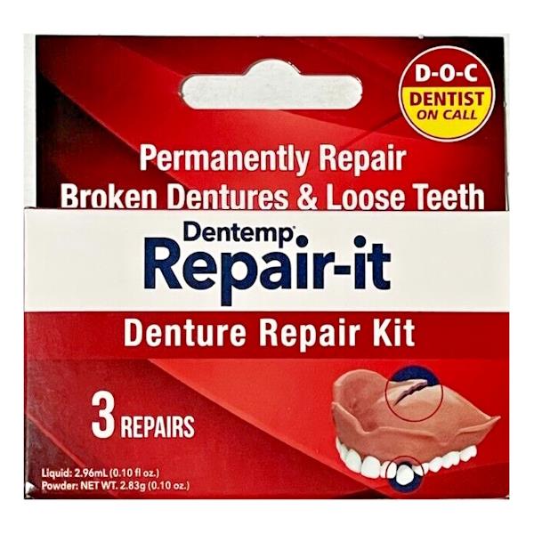 (LT) Dentemp Repair-it Denture Repair Kit 3 Repairs (Case of 6)
