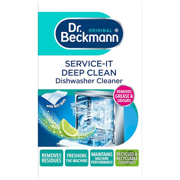 Dr Beckmann Service-It Deep Clean Dishwasher Cleaner 75g + Wipe (Case of 6)