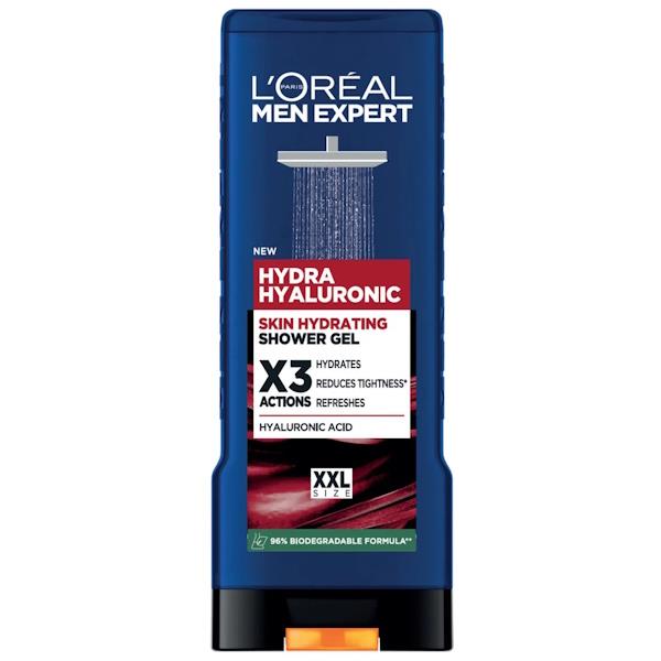 L'Oreal Men Expert Hydra Hyaluronic Shower Gel 400ml (Case of 6)