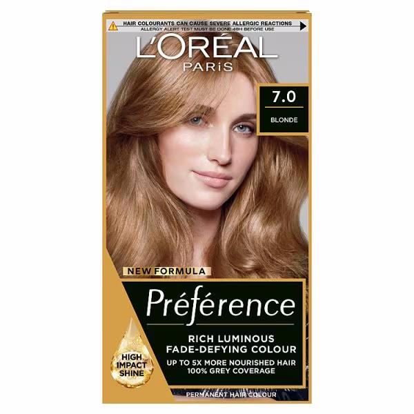 L'Oreal Preference Permanent Colour 7.0 Blonde (Case of 3)