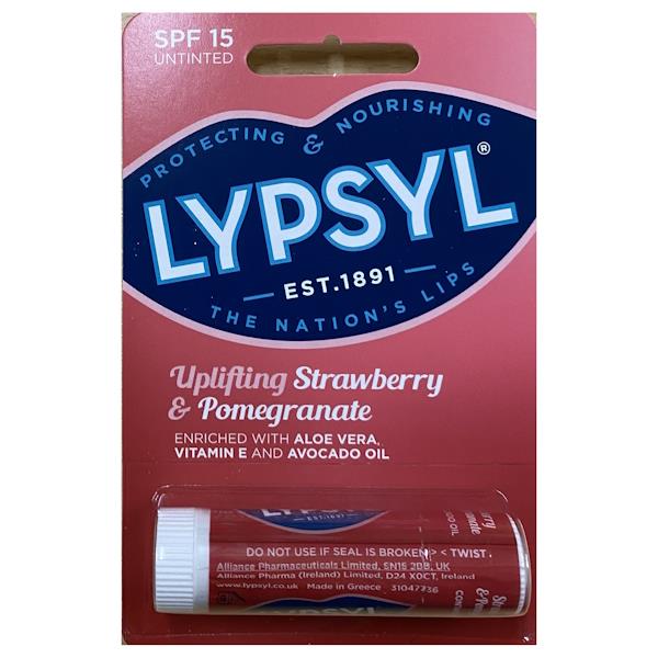 Lypsyl Uplifting Strawberry & Pomegranate SPF15 Untinted 4.6g (Case of 9)