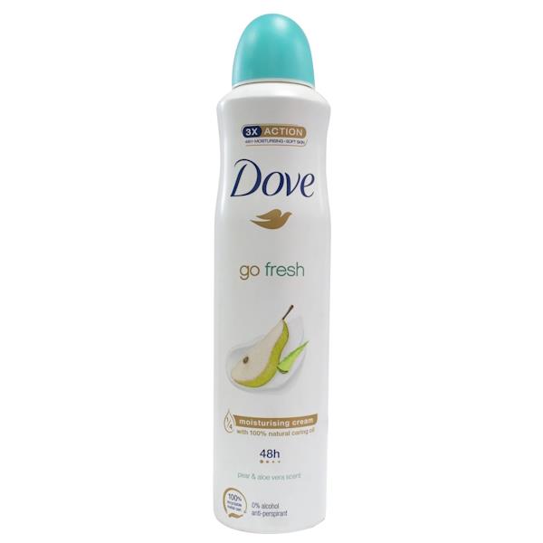 Dove Go Fresh Pear & Aloe Vera Scent Antiperspirant Spray 250ml (Case of 6)