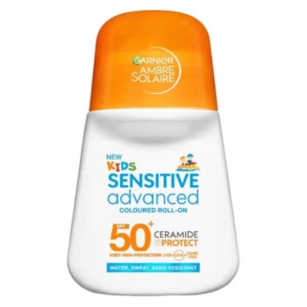 (LT) Garnier Ambre Solaire Kids Sensitive Advanced SPF50+ Sun Protection Roll On 50ml (Case of 6)