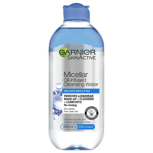 (LT) Garnier Skin Active Micellar Oil-Infused Cleansing Water Delicate Skin & Eyes 400ml (Case of 6)