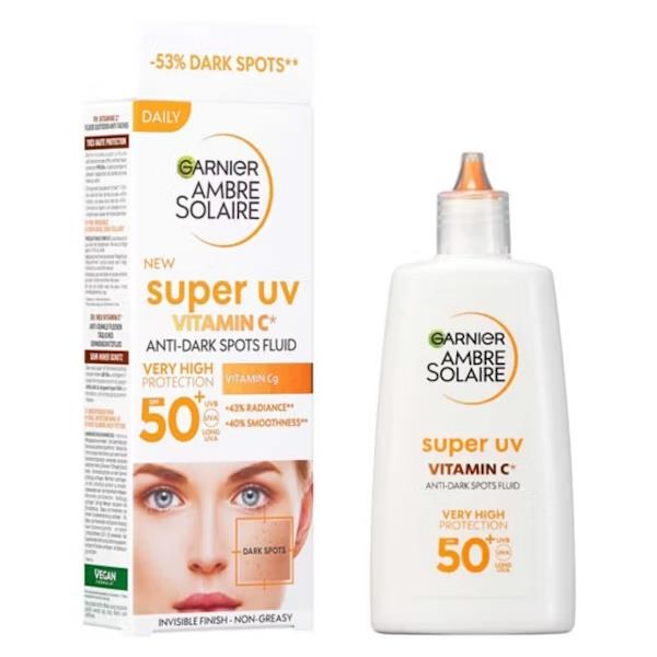 Garnier Ambre Solaire Super UV Vitamin C Anti Dark Spots Fluid SPF50+ 40ml (Case of 6)