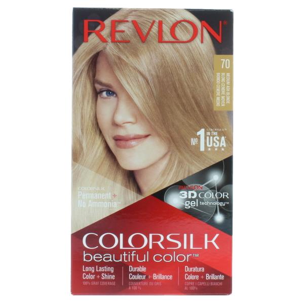 Revlon Colorsilk Permanent Colour 70 Medium Ash Blonde (Case of 3)