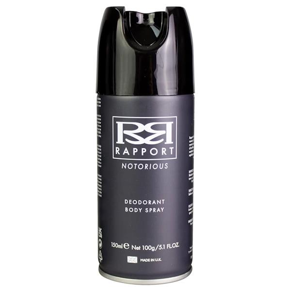 Rapport Notorious Deodorant Body Spray 150ml (Case of 12)