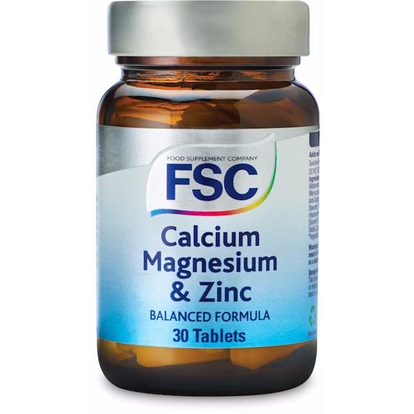 FSC Calcium, Magnesium & Zinc 30 Tablets (Case of 6)