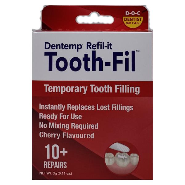 (LT) Dentemp Refil-It Tooth-Fil Temporary Tooth Filling 10+ Repairs (Case of 6)
