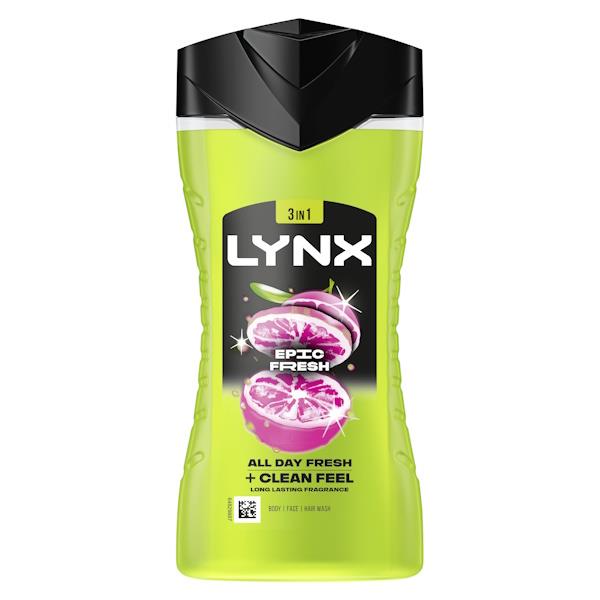 Lynx Epic Fresh Bodywash 225ml (Case of 6)