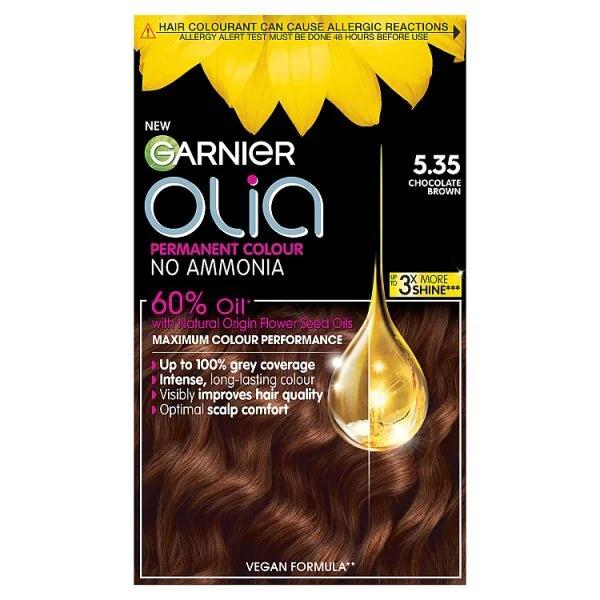 (LT) Garnier Olia Permanent Hair Colour 5.35 Chocolate Brown (Case of 3)