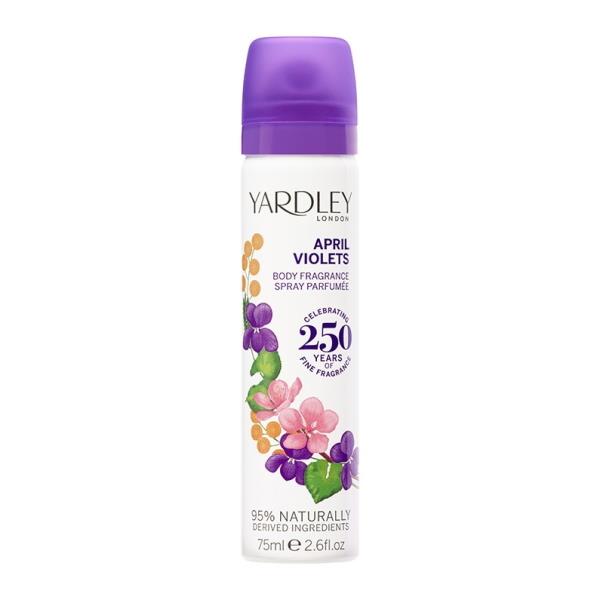 Yardley April Violets Body Fragrance 75ml (Case of 6)