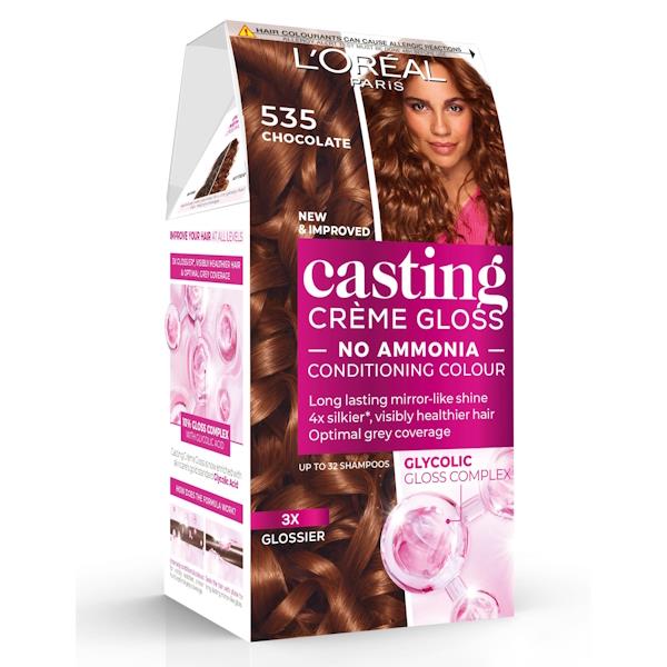 (LT) L'Oreal Casting Creme Gloss Semi-Permanent Hair Colour 535 Chocolate (Case of 3)