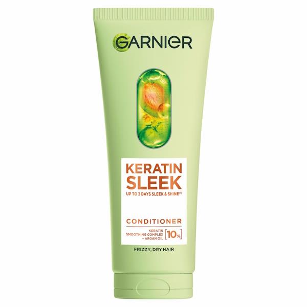 (LT) Garnier Keratin Sleek Conditioner 200ml (Case of 6)