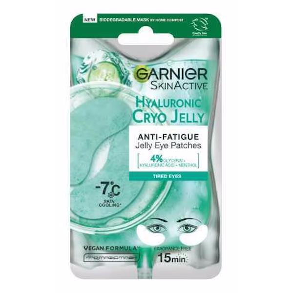 Garnier Skin Active Hyaluronic Cryo Jelly Anti-Fatigue Jelly Eye Patches (Case of 20)