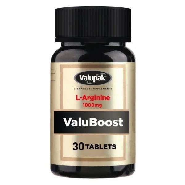 (LT) Valupak ValuBoost L-Arginine 1000mg 30 Tablets (Case of 6)