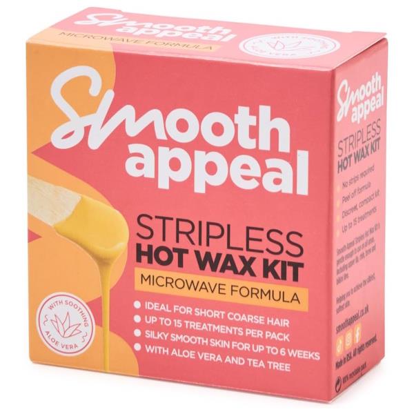 Smooth Appeal Stripless Hot Wax Kit Microwave Formula 40g (Case of 3)
