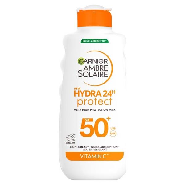 Garnier Ambre Solaire Hydra 24 Protect SPF50+ Sun Lotion 175ml (Case of 6)