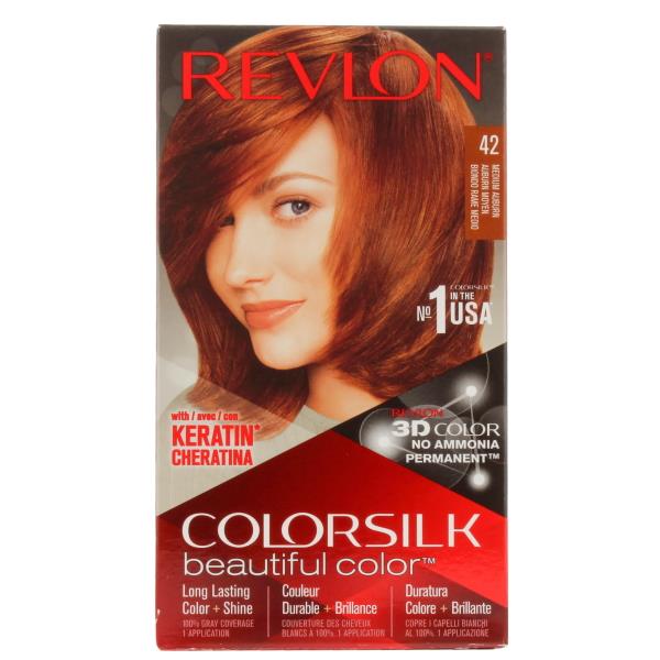 Revlon Colorsilk Permanent Colour 42 Medium Auburn (Case of 3)