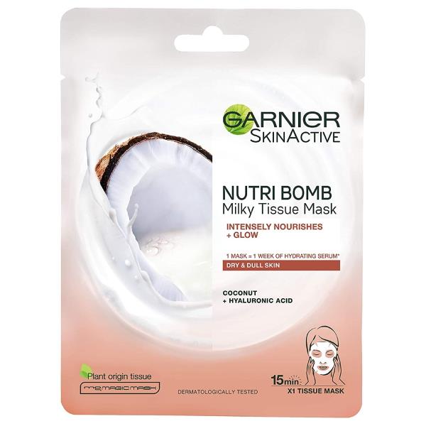 (LT) Garnier Skin Active Nutri Bomb Milky Tissue Mask Coconut + Hyaluronic Acid (Case of 20)