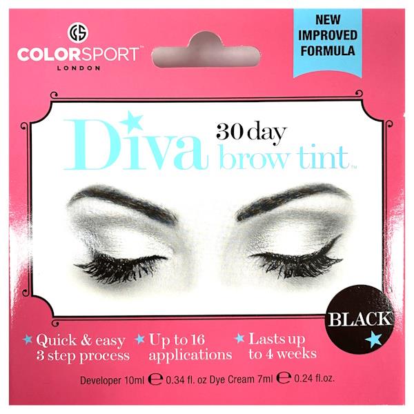 (LT) Colorsport Diva 30 Day Brow Tint Black (Case of 6)