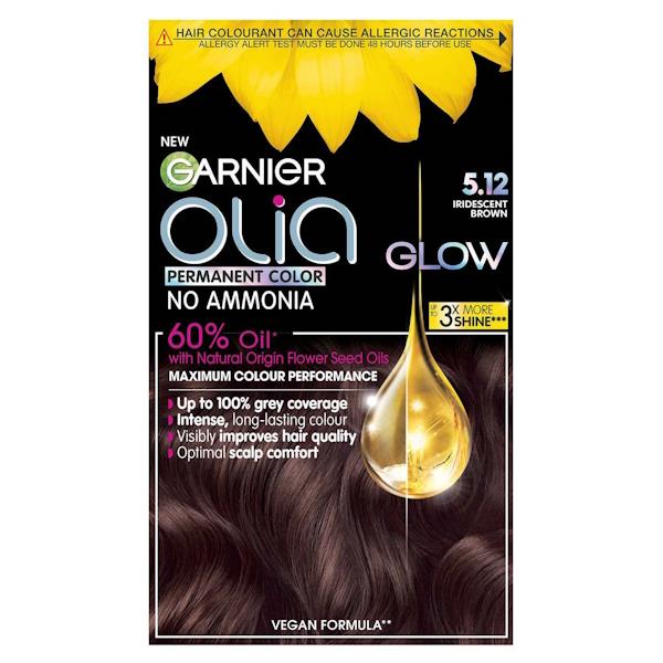 (LT) Garnier Olia Permanent Hair Colour 5.12 Iridescent Brown (Case of 3)