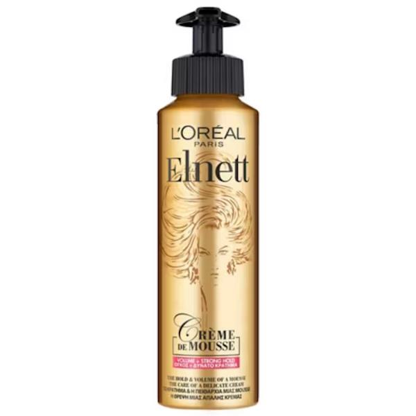L'Oreal Elnett Satin Creme De Mousse Volume + Strong Hold 200ml (Case of 6)