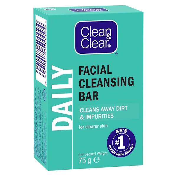 Clean & Clear Daily Facial Cleansing Bar 75g (Case of 6)
