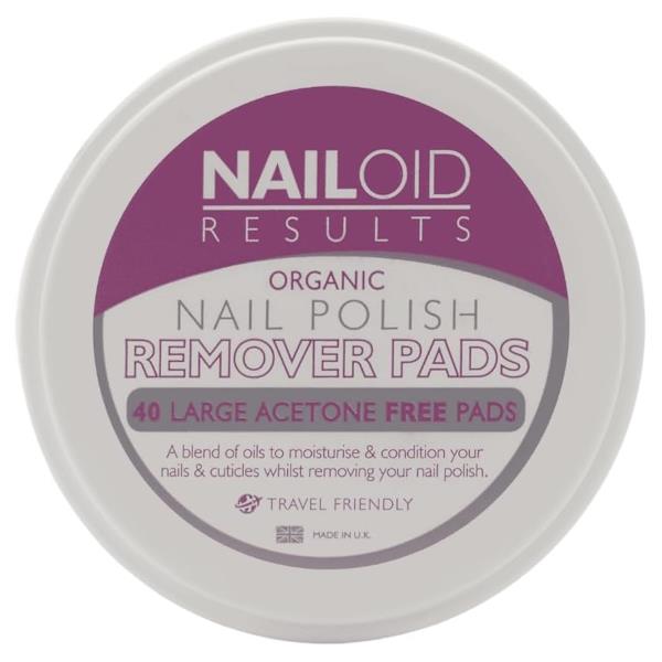 (LT) Nailoid Organic 40 Large Acetone Free Nail Polish Remover Pads (Case of 12)