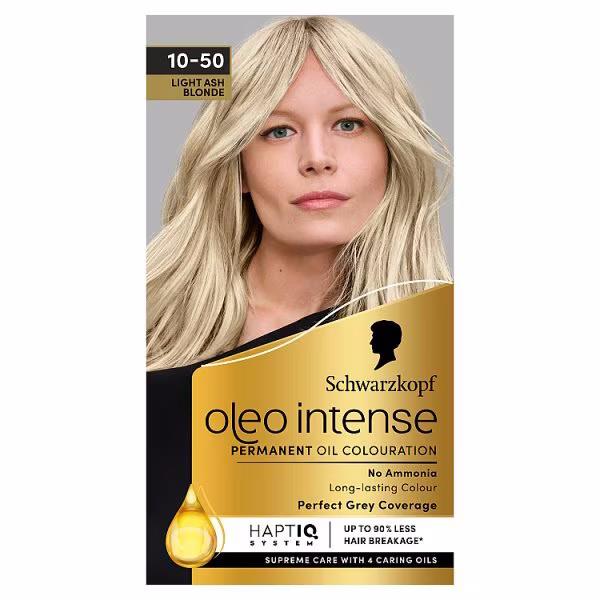 Schwarzkopf Oleo Intense Permanent Oil Colour 10-50 Light Ashy Blonde (Case of 3)