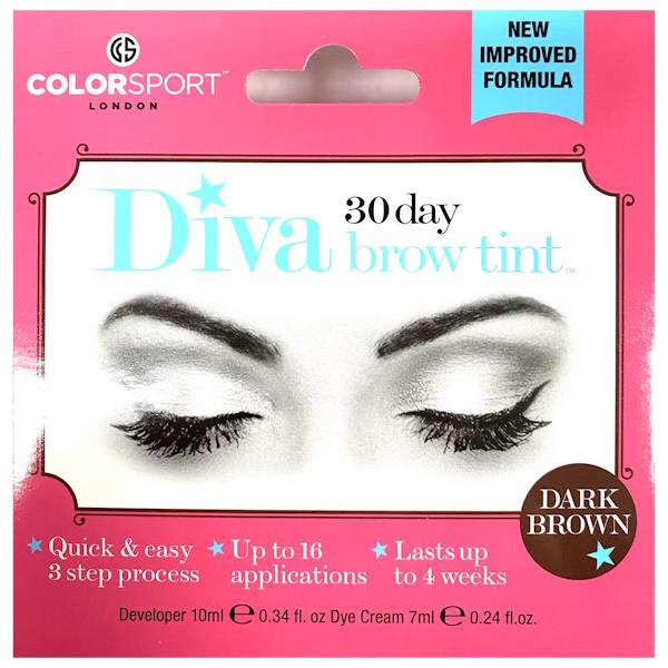 (LT) Colorsport Diva 30 Day Brow Tint Dark Brown (Case of 6)