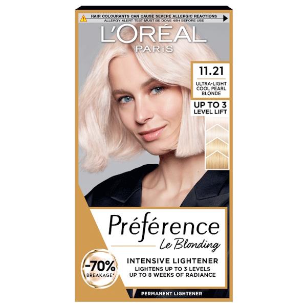 L'Oreal Preference Permanent Colour 11.21 Ultra-Light Cool Pearl Blonde (Case of 3)