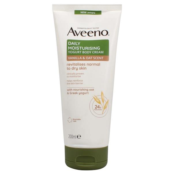 Aveeno Daily Moisturising Yoghurt Body Cream Vanilla & Oat 200ml (Case of 6)