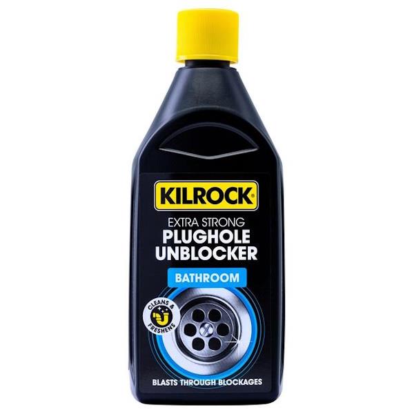 Kilrock Extra Strong Plughole Unblocker Bathroom 500ml (Case of 6)