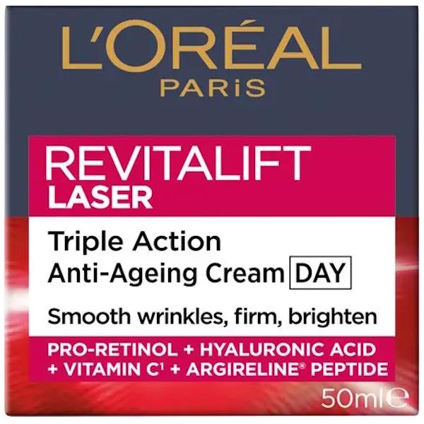 L'Oreal Revitalift Laser Triple Action Age-Correcting Day Cream 50ml (Case of 6)