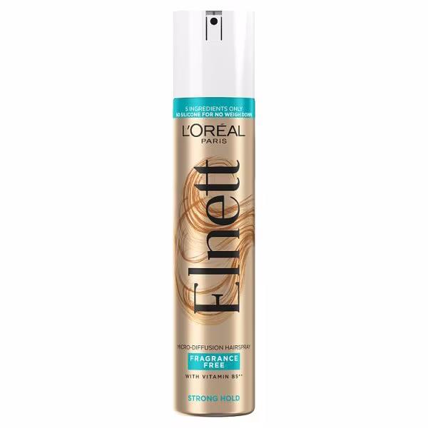 L'Oreal Elnett Micro-Diffusion Hairspray Strong Hold Fragrance Free 200ml (Case of 6)