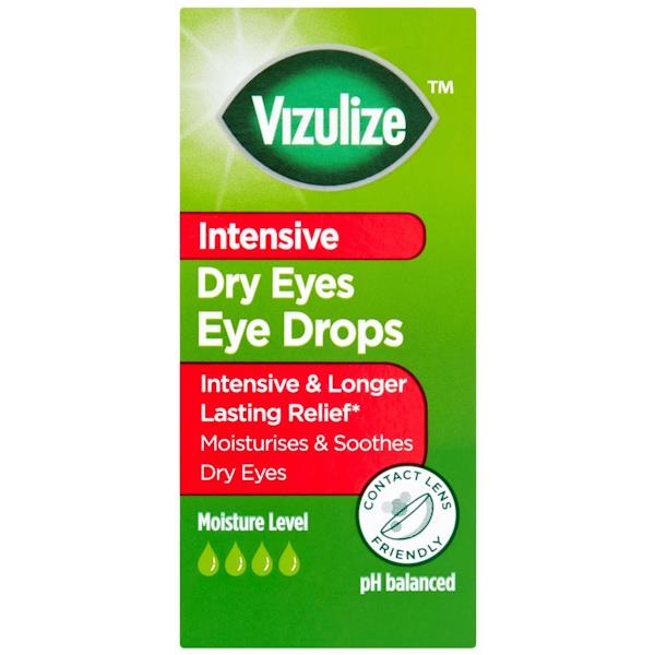 Vizulize Intensive Dry Eyes Eye Drops 10ml (Case of 6)