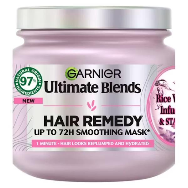 Garnier Ultimate Blends Rice Water Infusion & Starch Hair Remedy Mask 340ml (Case of 6)