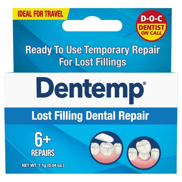 (LT) Dentemp Lost Filling Dental Repair 6+ Repairs 1.1g (Case of 6)